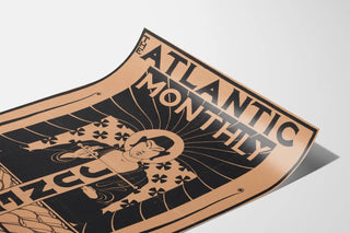 Vintage poster The Atlantic Monthly - June, stylized illustration