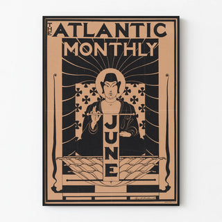 Vintage poster The Atlantic Monthly - June, stylized illustration