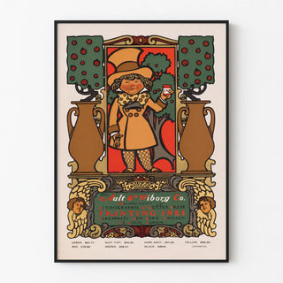 Vintage Advertising Poster Ault & Wiborg Co. Printing Ink
