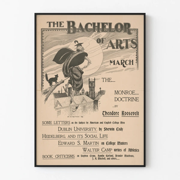 Vintage Poster The Bachelor of Arts for Wall Decoration