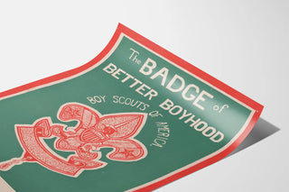 Vintage Poster of the Scouts of America Badge of Better Boyhood