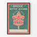 Vintage Poster of the Scouts of America Badge of Better Boyhood