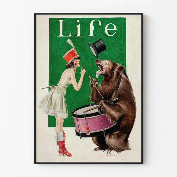 Vintage poster of Bear Battery and Majorette