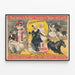Vintage Barnum & Bailey Poster - The Meers Sisters, Legendary Equestrians — framed artwork on a wall