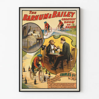 Vintage Poster The Barnum & Bailey with Chimpanzee Charles 1st