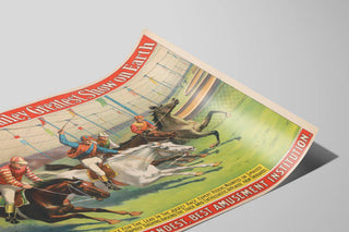 Vintage Poster of the Jockeys Race Barnum & Bailey — artwork view