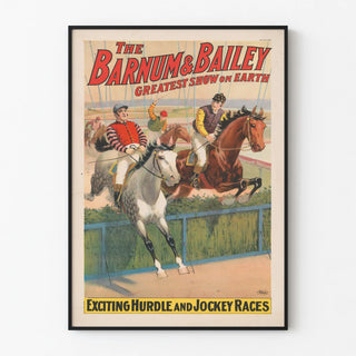 Vintage Poster for Horse Racing Barnum & Bailey