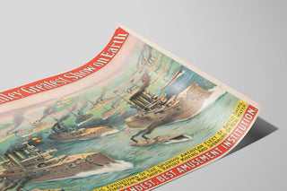 Vintage Barnum & Bailey Poster - American Fleet and Naval Maneuvers — artwork view