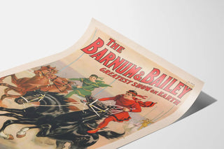 Vintage Barnum & Bailey Poster Roman Horseback Race