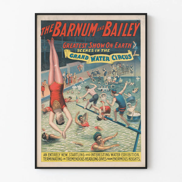 Vintage Poster of Barnum & Bailey Aquatic Circus