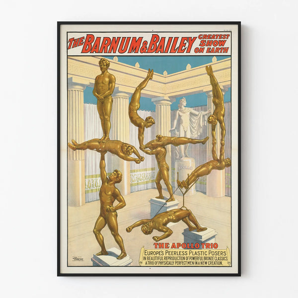 Decorative poster Barnum & Bailey The Apollo Trio