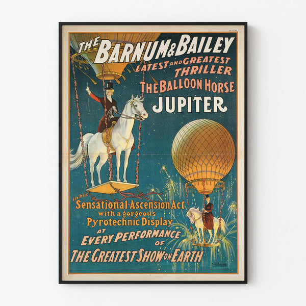 Vintage Poster Barnum & Bailey The Balloon Horse Jupiter