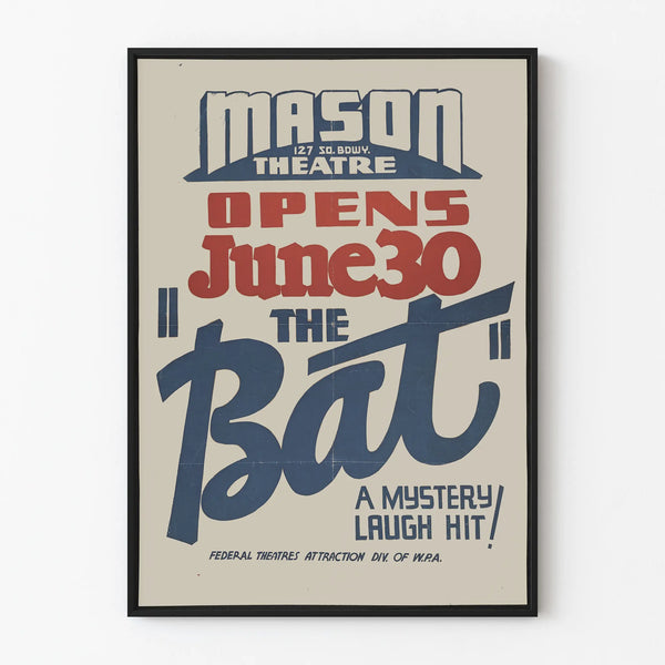 Vintage theater poster Mason - The Bat