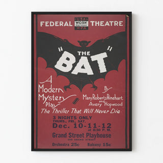 Vintage Theater Poster Federal - The Bat, Modern Mystery