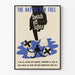 Vintage poster encouraging energy saving by turning off lights