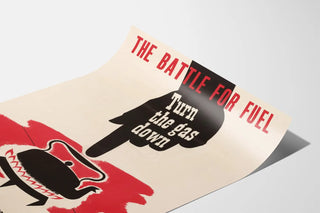 Vintage Poster for Energy Conservation Awareness - The Battle for Fuel