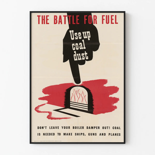 Vintage Wall Poster Dust Coal Battle