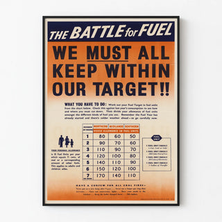 Vintage England Poster - Fuel Struggle