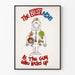 Vintage poster The Best Man - Humorous illustration and antique buttons