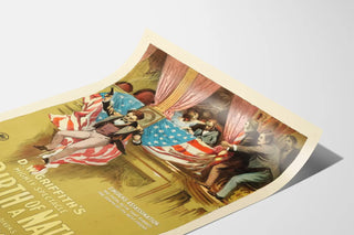 Vintage poster The Birth of a Nation - Historic assassination scene