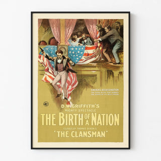Vintage poster The Birth of a Nation - Historic assassination scene