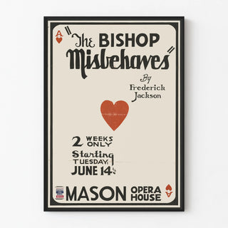 Vintage theater poster The Bishop Misbehaves
