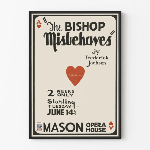 Vintage theater poster The Bishop Misbehaves