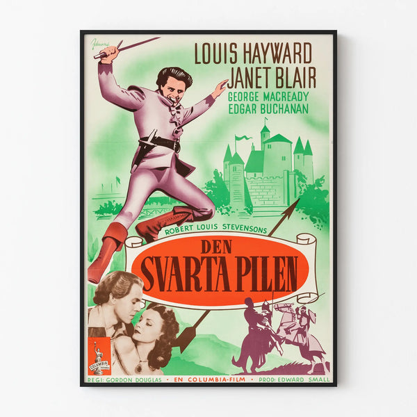 Vintage poster wall decoration The Black Arrow