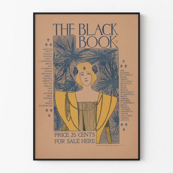 Vintage Poster The Black Book Style Art Nouveau