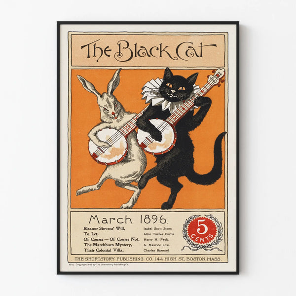 Vintage poster The Black Cat - March 1896 retro wall decoration