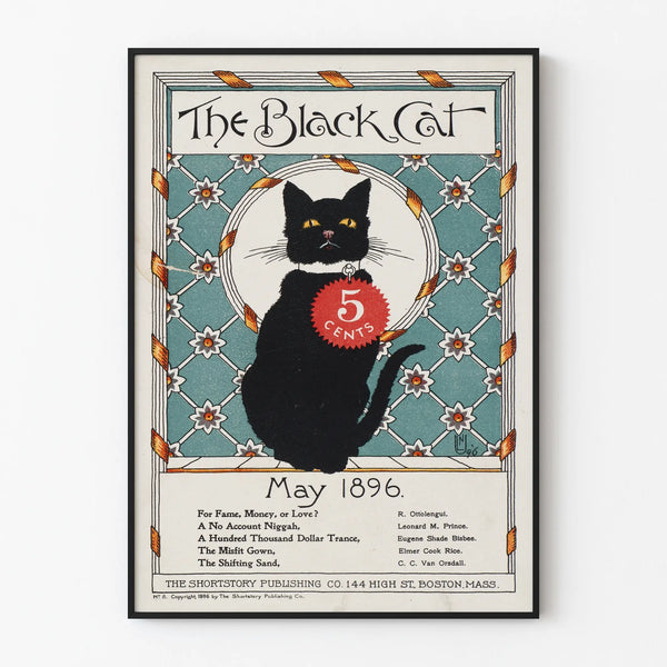 Vintage poster The Black Cat, May 1896 - retro wall decoration