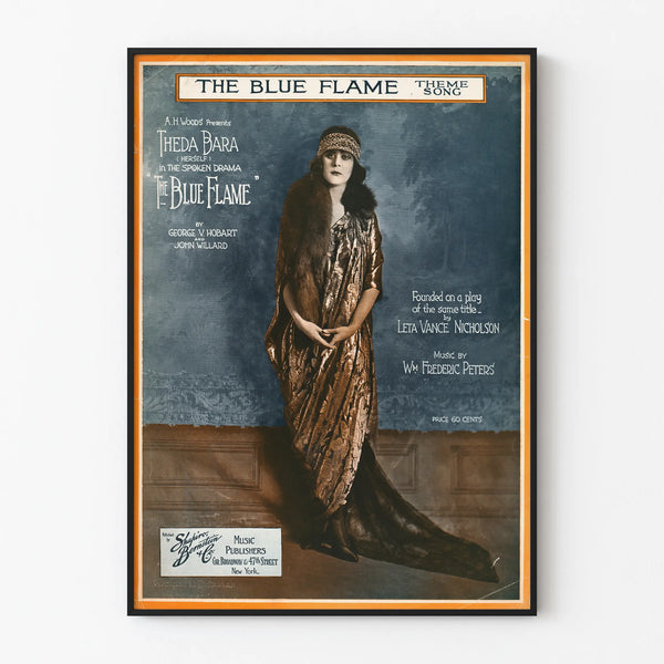 Vintage Poster The Blue Flame - Retro Wall Decoration