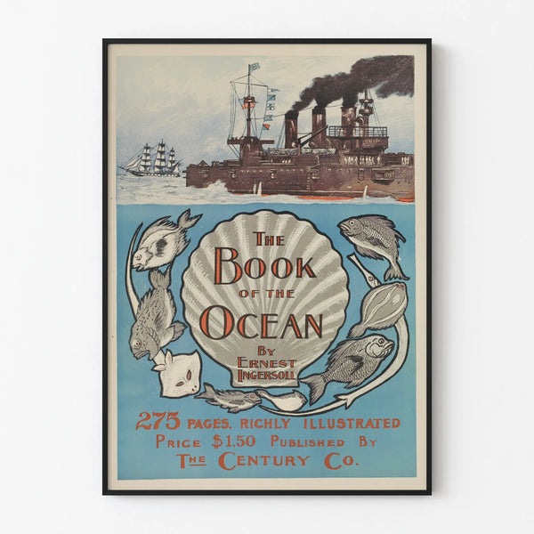 Vintage Poster The Book of the Ocean - Marine Wall Decoration