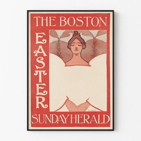 Vintage poster The Boston Easter Sunday Herald wall decoration