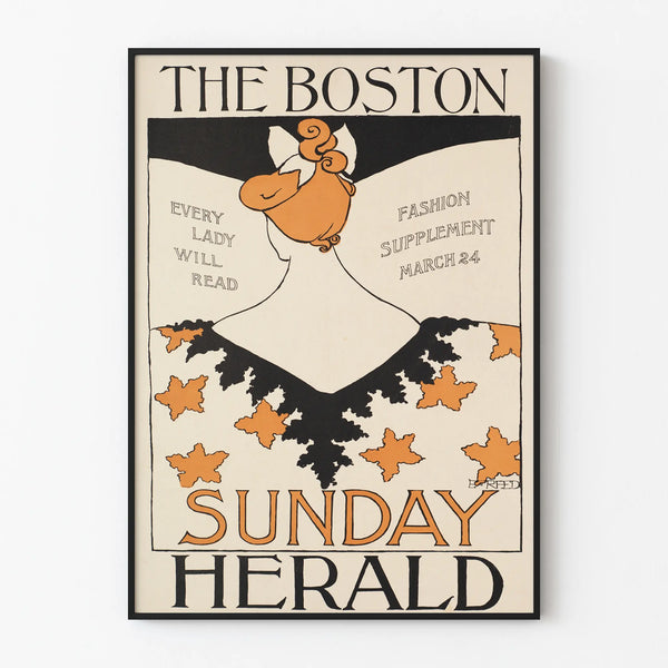 Vintage Poster The Boston Sunday Herald - Wall Decoration Fashion