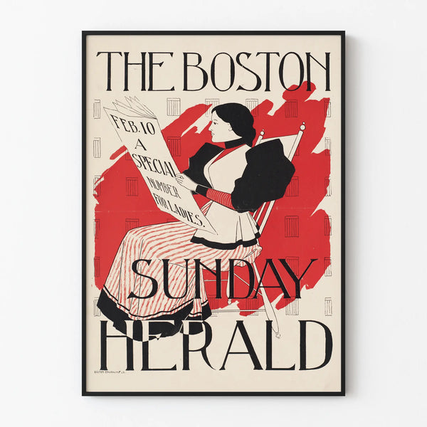 Vintage Poster The Boston Sunday Herald - Special Edition for Ladies