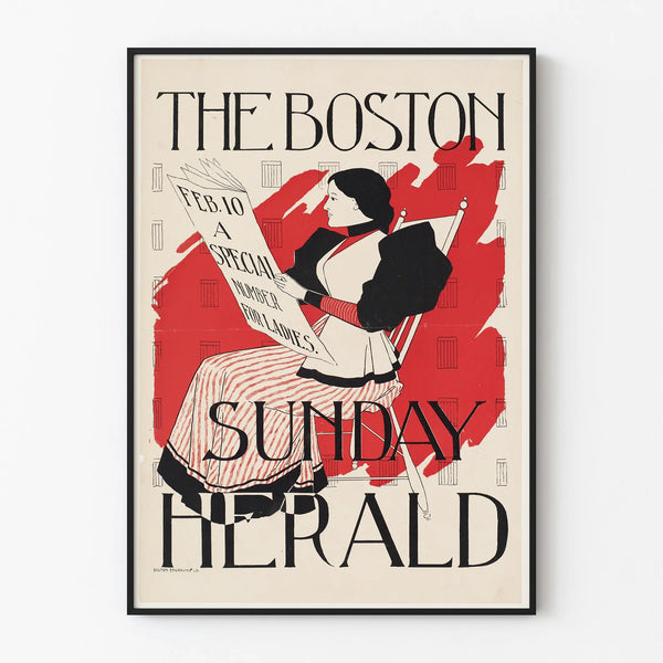 Vintage poster The Boston Sunday Herald special women