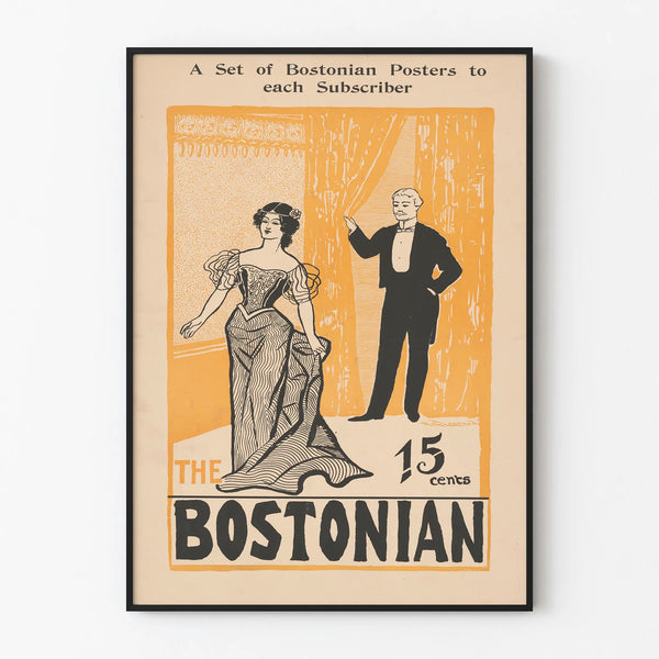 Vintage The Bostonian poster for wall decoration
