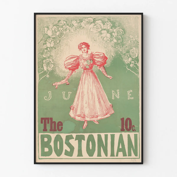 Vintage Poster The Bostonian - Retro Wall Decoration June