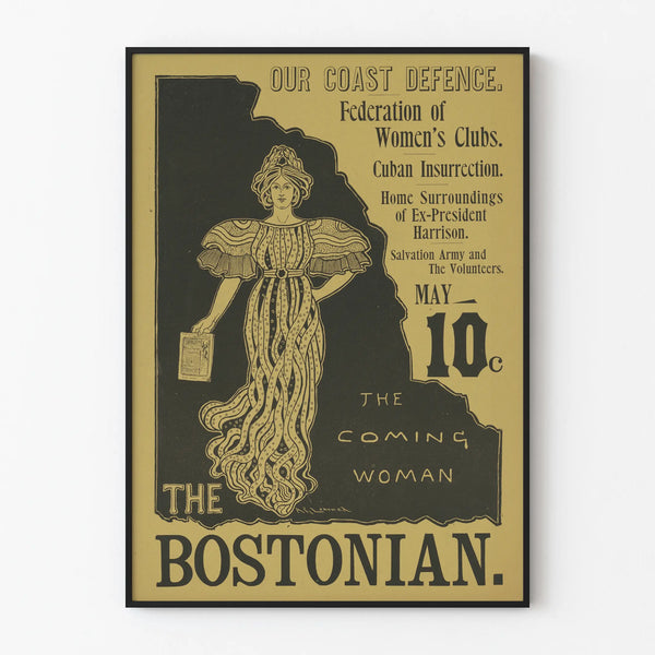 Vintage Poster The Bostonian - Our Coast Defence, May 10c