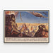 Vintage Poster of the British Army Lightning in North Africa — framed artwork on a wall