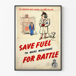 Vintage poster raising awareness about fuel economy