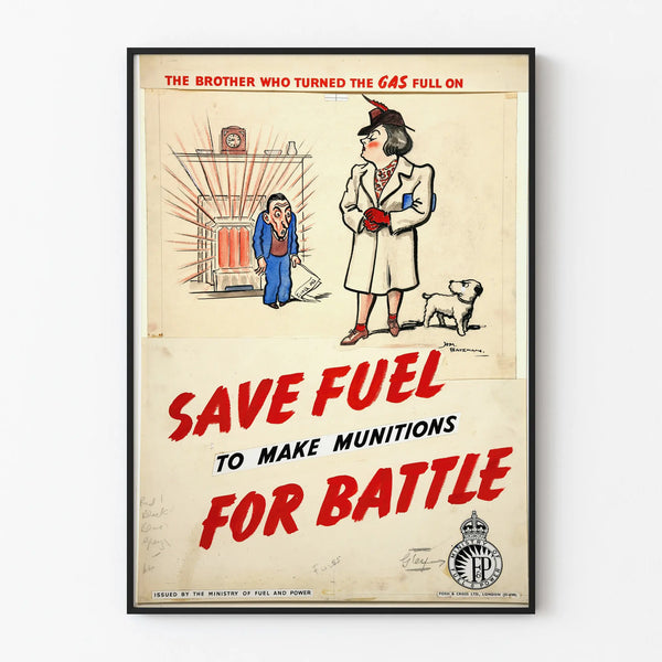 Vintage poster raising awareness about fuel economy