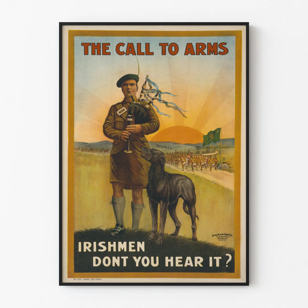 Vintage poster The Call to Arms - Irish military wall decoration
