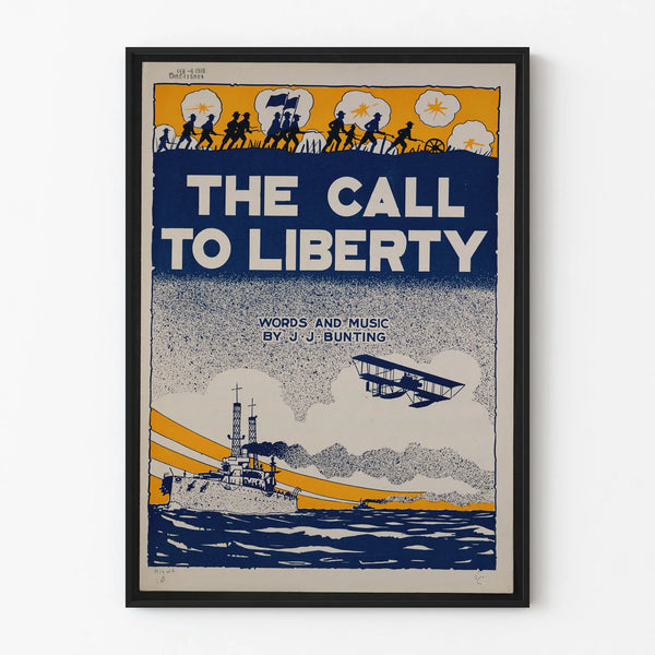 Decorative Poster The Call to Liberty Vintage War 1918