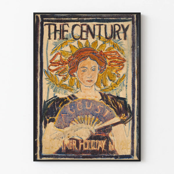 Vintage poster The Century August - Retro wall decoration