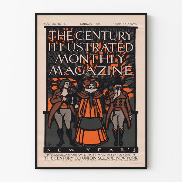 Vintage Poster The Century Illustrated Monthly Magazine New Year 1900