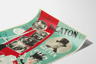 Vintage poster of the Count of Paris with Buster Keaton