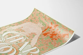Vintage poster The Chap Book with floral illustration and feminine silhouette