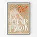 Vintage poster The Chap Book with floral illustration and feminine silhouette